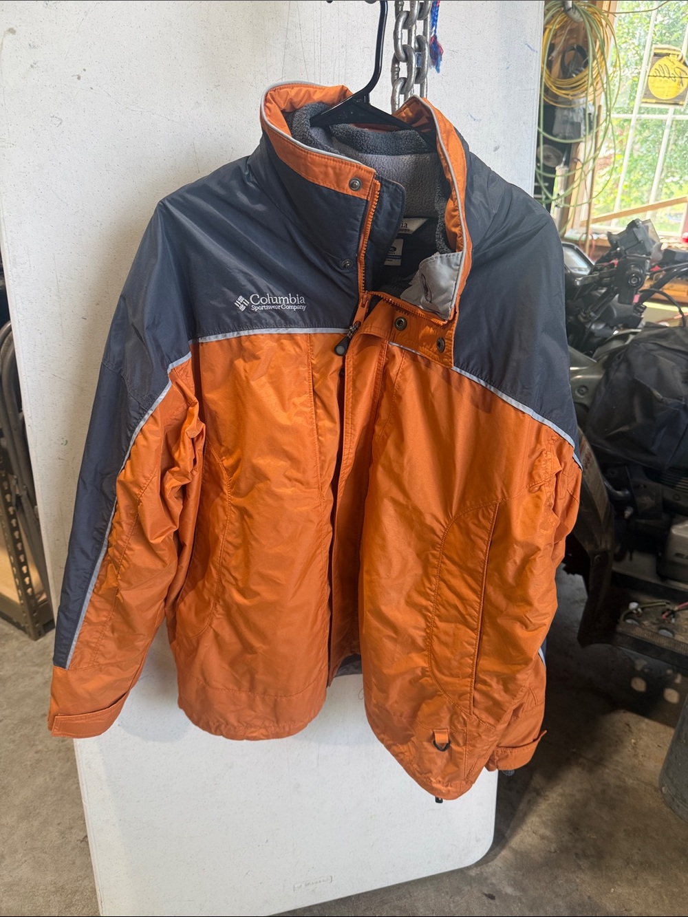 Columbia Orange and Gray Outdoor Shell Jacket